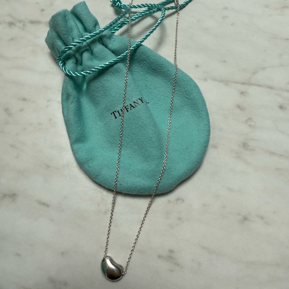 Tiffany & Co. x Elsa Peretti Sterling Silver Bean Pendant Necklace